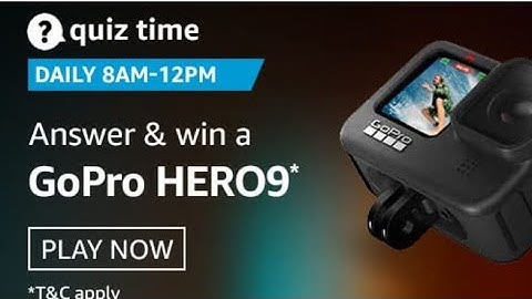 Amazon Quiz Answers Today | Win GoPro Hero 9 | 31 January 2021