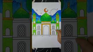 coloring pictures of beautiful mosques#coloring #shortvideo#crayons#mosque coloring pictures of beautiful mosques#coloring #shortvideo#crayons#mosque