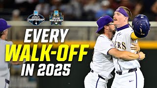 EVERY walk-off from the 2025 NCAA baseball tournament ⚾🔥