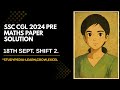 SSC CGL 2024 (18th Sept, 2nd Shift) Maths Section Solution by @StudyPedia-l3i