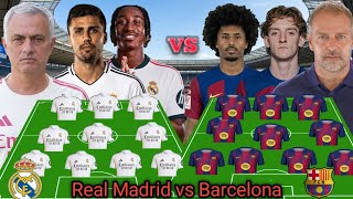 REAL MADRID VS BARCELONA FC. HEAD TO HEAD POTENTIAL LINEUPS 2026/27.