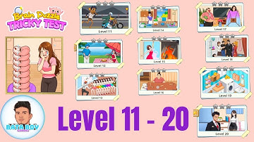Brain puzzle tricky test level 11 - 20 solution walkthrough
