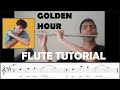 Golden hour  flute tutorial jvke