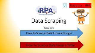 Data Scraping Part2 || How To Scrap a Data From A Google || How to Scrap A Data From A Table || RPA