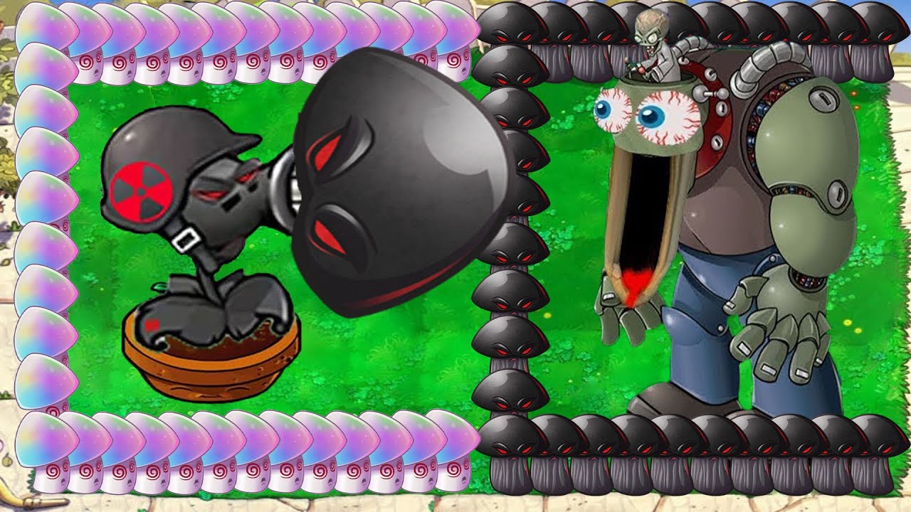 Doom Gatling Pea X Hypno Shroom X Doom Shroom Vs Dr.Zomboss Giga ...