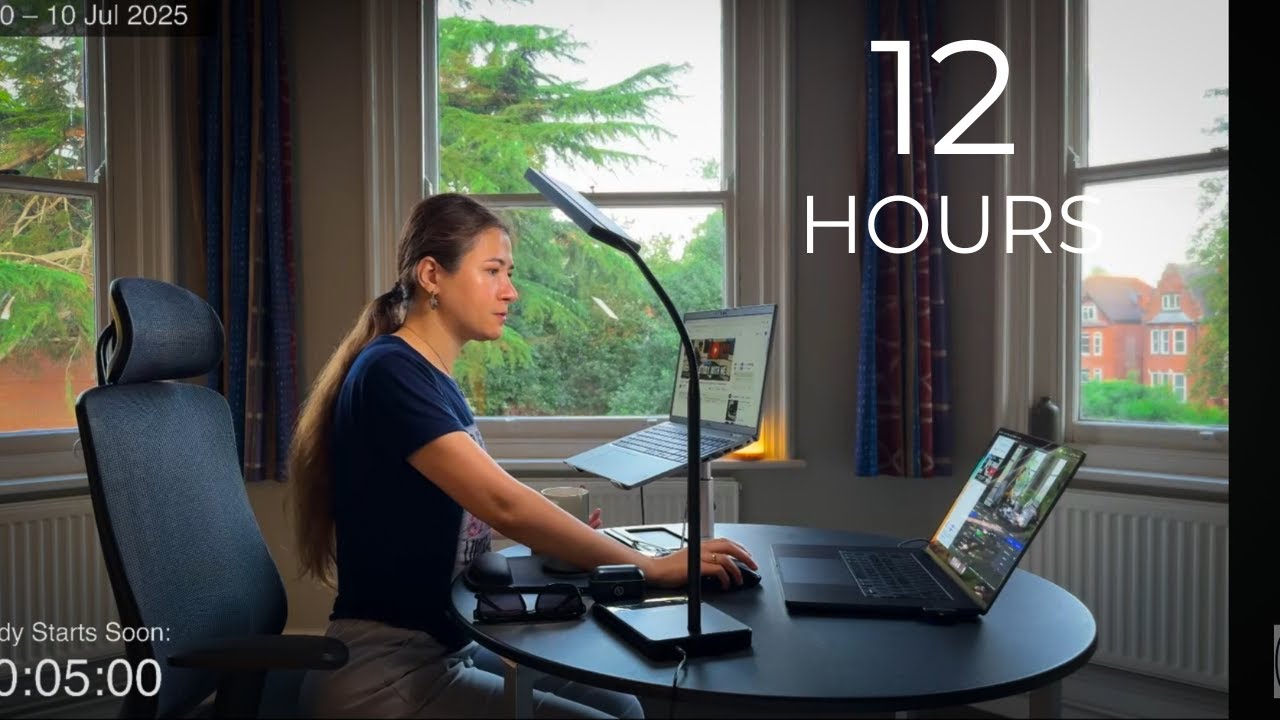 12-Hour LIVE Study With Me π | Cozy UK Ambience | Custom Pomodoro Timer ...