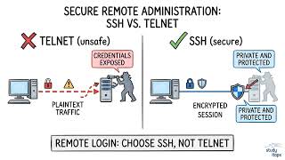 Telnet Versus SSH Remote Access Security | CompTIA Security+ SY0-701
