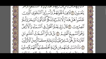 سورة الأنبياء آية (١-٧) / ياسر الدوسري - للحفظ للصف السادس اعدادي