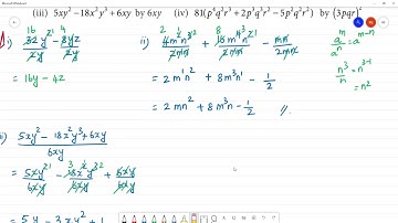 Class 8 TN Maths 3 ALGEBRA  Exercise 3.2   5. Divide