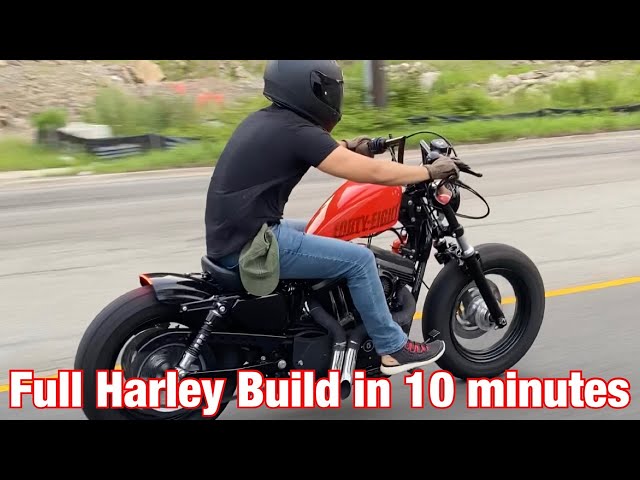 FULL HARLEY DAVIDSON FORTY EIGHT BUILD IN 10 MINUTES class=