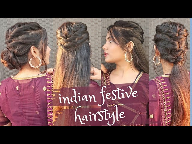 What hairstyle and accessories should one wear with a party gown? - Quora