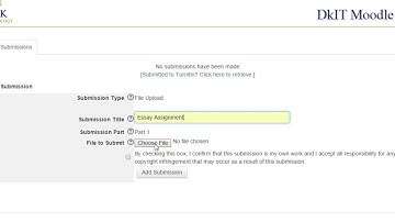 Submitting a Turnitin assignment in Moodle