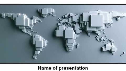 World Map 3D PowerPoint Template by PoweredTemplate.com