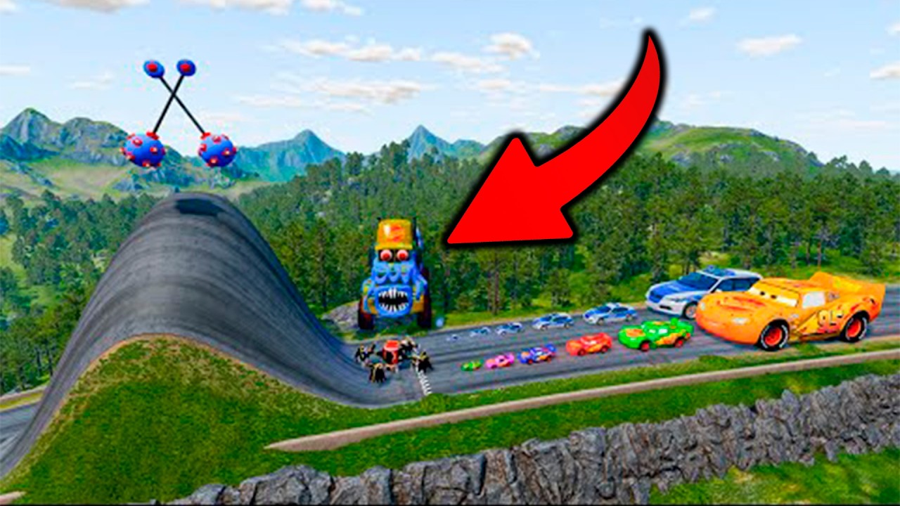 BIG vs SMALL! Lightning McQueen & Monster Trucks - BeamNG.drive Crashes