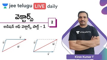 JEE Maths: Vectors L2 | Addition of Vectors Part 1 | JEE Telugu | Kiran Kumar T
