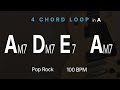 AM7-DM7-E7-AM7 | 4 CHORD LOOP | 7TH | Key A | 100 BPM
