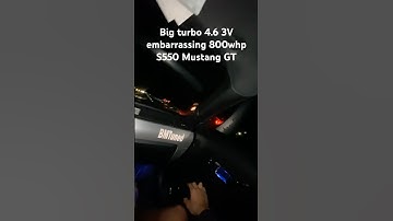 Turbo 4.6 3v embarrasses 800whp S550 Mustang GT 🤯 #cars #turbochargedengine