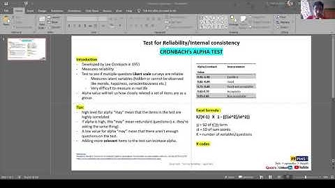 Calculating Cronbach alpha value using Excel and R softwares