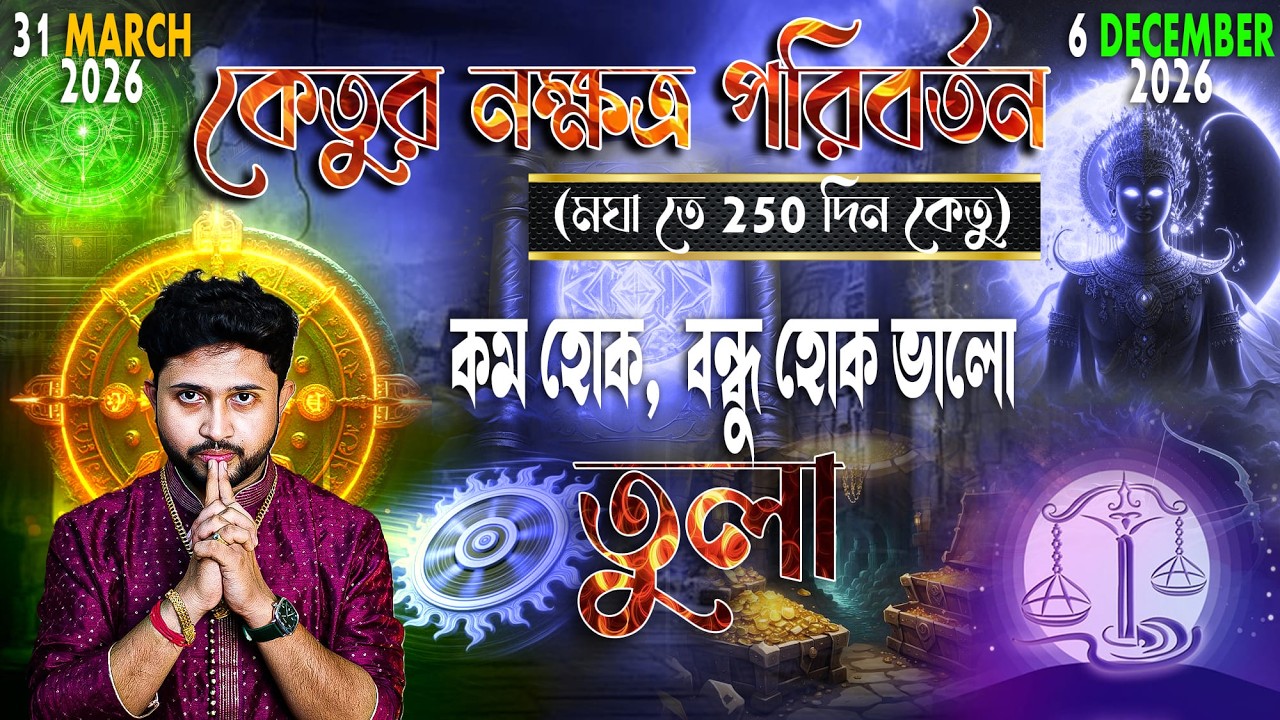 তুলা রাশি (Libra)।কেতুর নক্ষত্র পরিবর্তন  (মঘা তে 250 দিন কেতু) ।