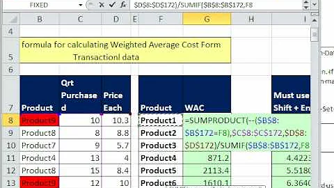 Excel Magic Trick 476: SUMPRODUCT Function for Weighted Average Cost From Transaction Data - DayDayNews