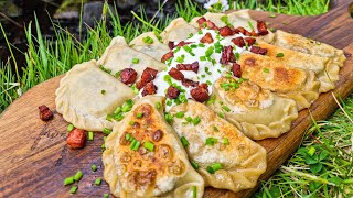 Best Polish 'Pierogi' Cooked outdoors! How to eat delicious food in the wild?