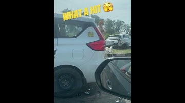 Two cars hit each other #accident