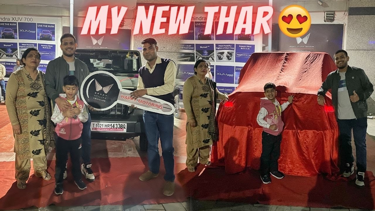 ⁣Taking Delivery Of My Mahindra THAR (LX AT 4S) Petrol Automatic 😍