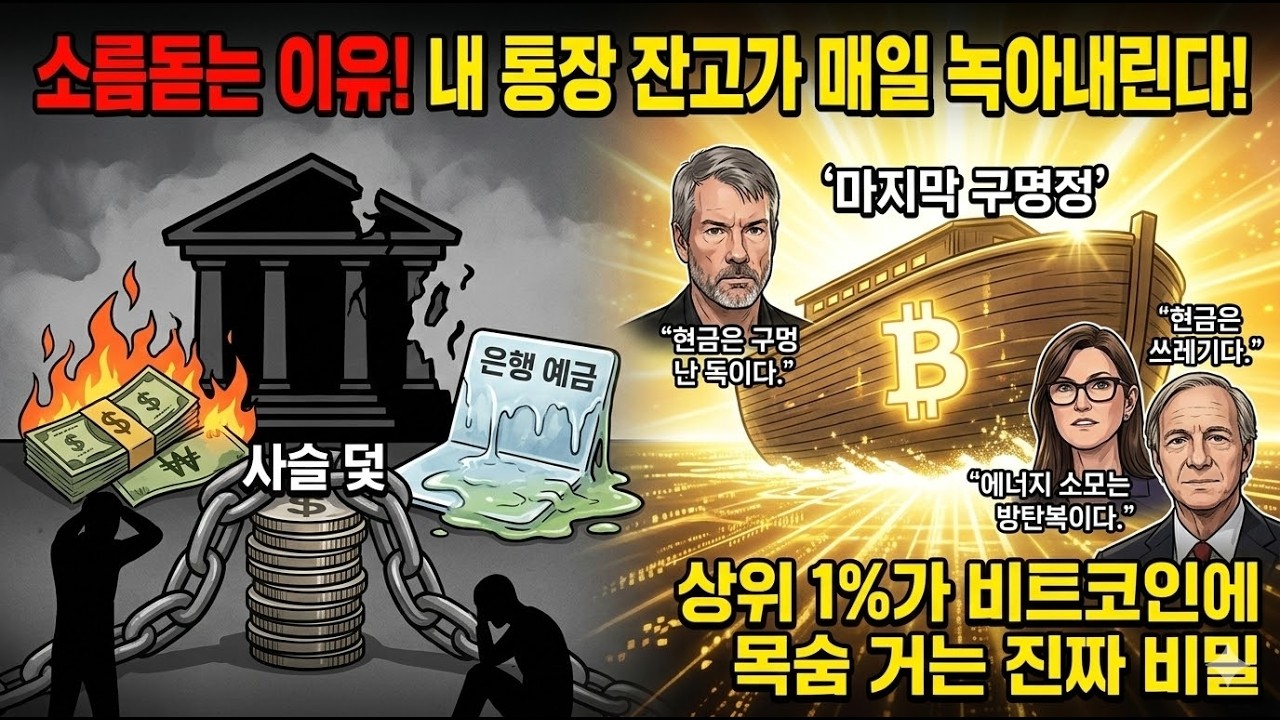 내 통장 잔고가 매일 녹아내리는 소름돋는 이유 - 상위 1%가 비트코인에 목숨 거는 진짜 비밀