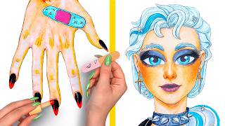 Elsa Glow Up Into Popular Girl Paper Diy Makeup & Skincare