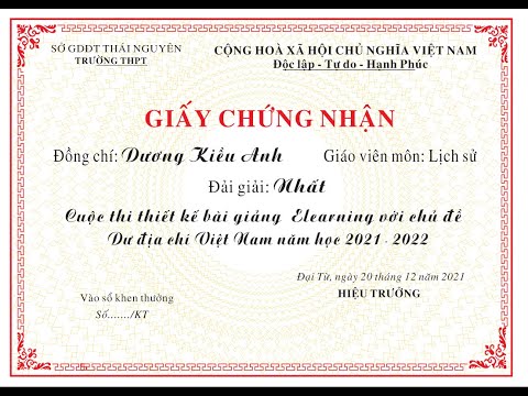 Video Chia sẻ mẫu giấy chứng nhận năm học 2021 - 2022 - YouTube
