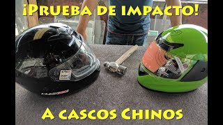 Prueba de impacto a cascos Chinos - MotoVlog en Español