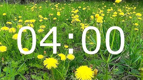 4 Minute Spring Timer with Relaxing Music and Flowers for Meditation