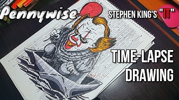 Time Lapse Drawing | PENNYWISE from Stephen King