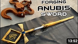 Forging Anubis Sword Out Of Rusty Hook