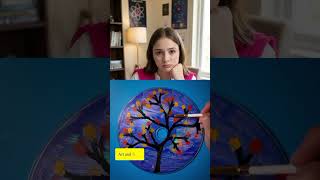 from trash to treasure, cd painting for room home decor #shorts #painting #aivideo