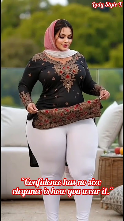 Elegant Plus Size Muslim Woman Fashion | Stylish Hijab Outfit Inspiration | Lady Style X