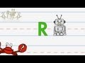 Write the letter R | Alphabet Writing lesson for children | The Singing Walrus