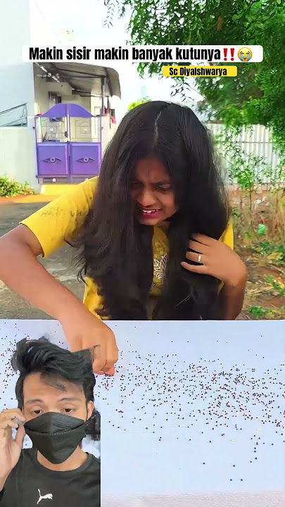 THE MORE YOU COMB YOUR EYES, THE MORE LICE THERE ARE‼️😭 Sc Diyalshwarya #funny #art #viralvideo #...