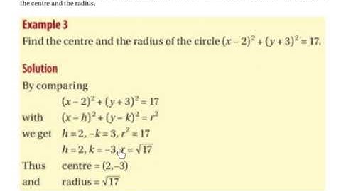 LC HL finding the centre and radius of a circle