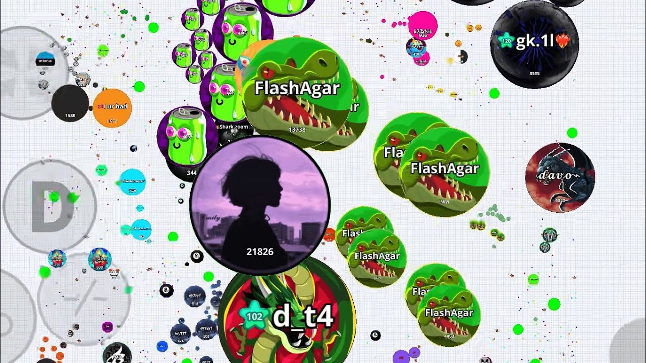 Duo In Stacked Botted Servers 🤖 - Agario Mobile