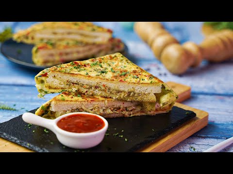 Cheese Omelette Sandwich Recipe by SooperChef (Easy Breakfast Recipe)