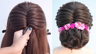 heirloom bun hairstyle for bridal | wedding hairstyle | trendy juda hairstyle | easy hairstyle