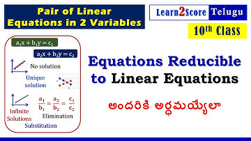 Equations Reducible to Pair of Linear Equations Class 10 AP TS