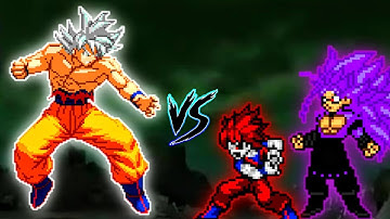 Son Goku MUI V3.4 VS Goku Terror Final & Ghost SSJ5 in Jump Force Mugen