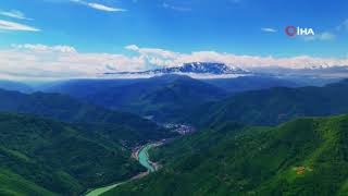 Artvinin Karlı Dağlarından Ilkbahar Görüntüsü