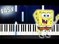 Spongebob Theme Song - EASY Piano Tutorial by PlutaX