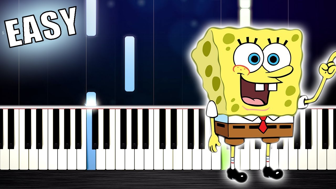 Spongebob Theme Song - EASY Piano Tutorial by PlutaX - YouTube.