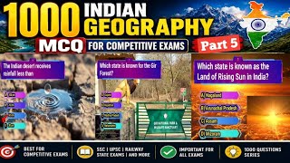 Indian Geography Mcq  Part 5  Indian Geography For Competitive Exams gk indiangeography 