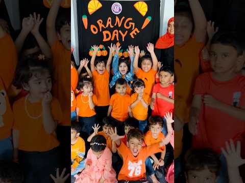 🧡 Orange Day Celebration at Scholars Hub International School | Preschool Fun 🍊#shorts #orangeday
