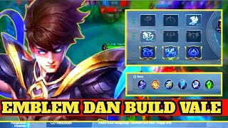 EMBLEM DAN BUILD VALE TERBARU | MOBILE LEGENDS;BANG BANG@valersngab @ValeXasrul @valersngab